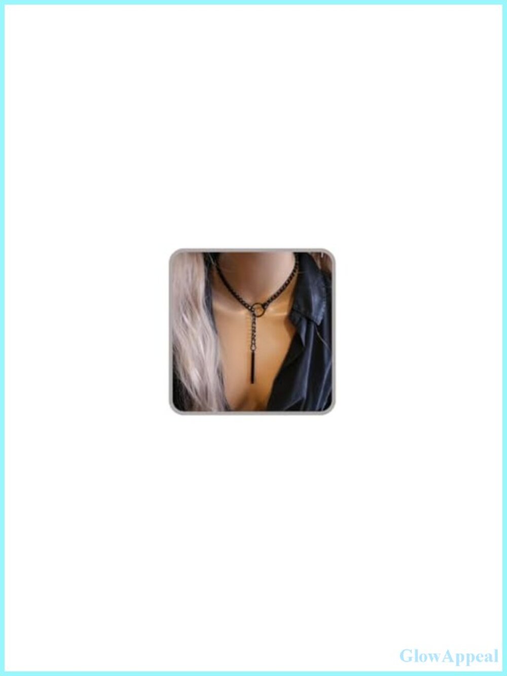 Stainless Steel Heart Slip Chain Y-Necklace Punk Gothic Choker